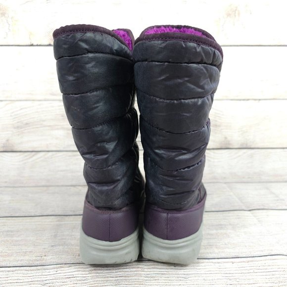 The North Face Girls Black Comfort Outdoor Mid-Calf Pull On Snow Boot Size US 5 - Picture 4 of 8